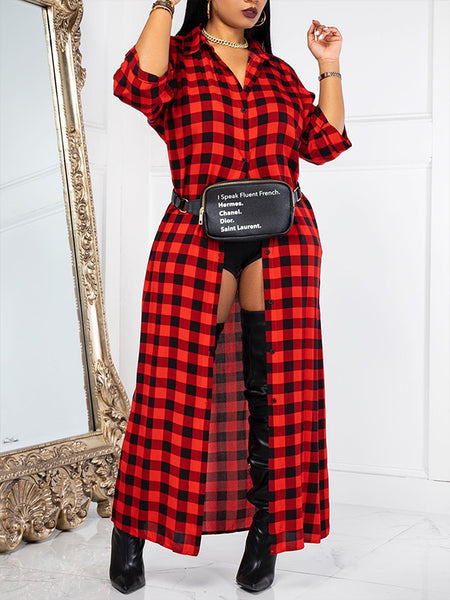 Plaid Shirt Dress
