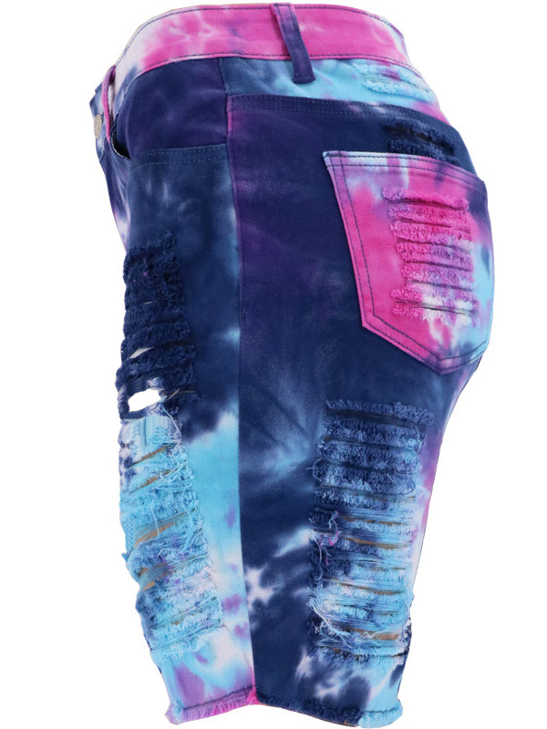 Ombre Denim Shorts
