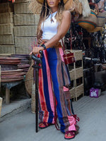 Morchique Printed Combo Wide-Leg Pants