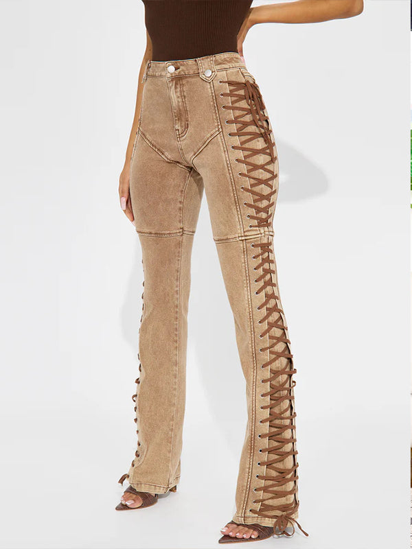Morchique Lace Up Jeans