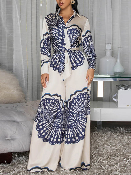 Printed Tied Jumpsuit