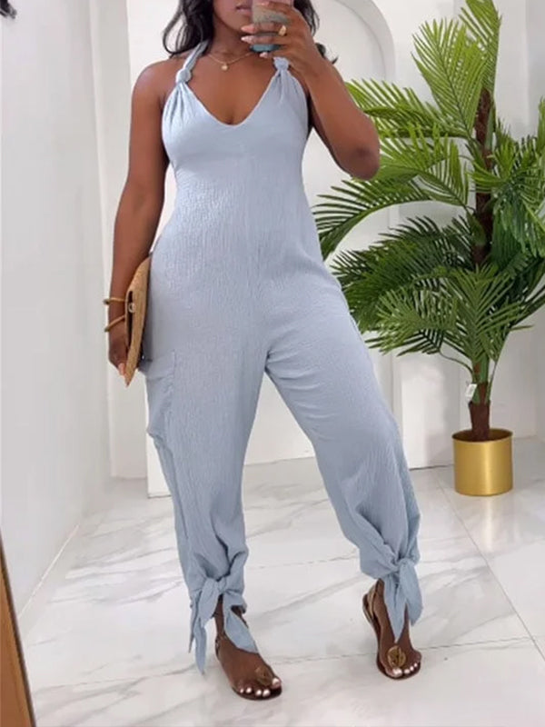 Halter Cargo Jumpsuit
