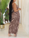 Printed Tank Top & Fringe Skirt Set