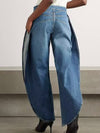 Barrel Shape Slit Jeans