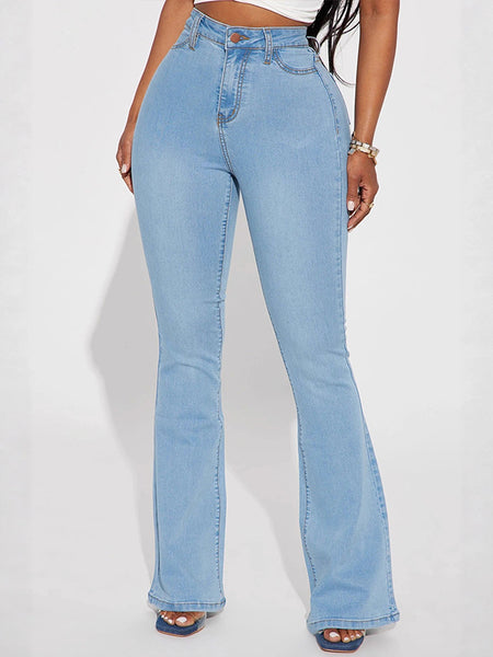 High-Waist Flared Jeans