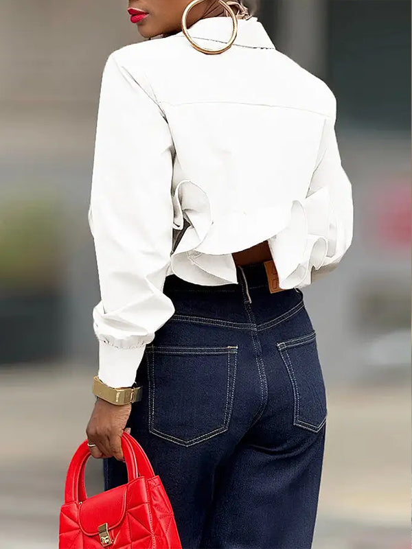Ruffle Hem Shirt