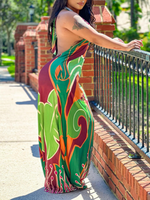 Floral Halter Maxi Dress