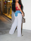 Denim Combo Pants