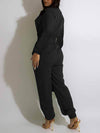 Button-Front Cargo Jumpsuit