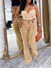 Denim Bandeau Top & Pants Set