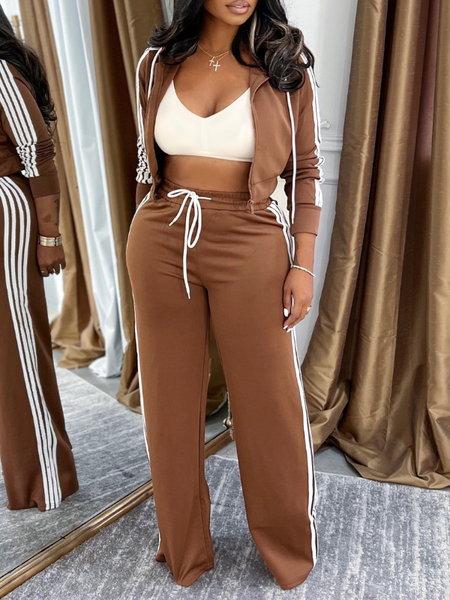 Side-Stripe Hoodie & Pants Set