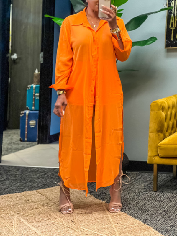 Chiffon Tunic Shirt & Shorts Set