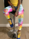 Printed Ripped Jeans