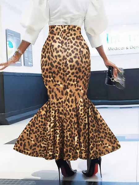 Leopard Mermaid Skirt