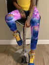 Printed Ripped Jeans
