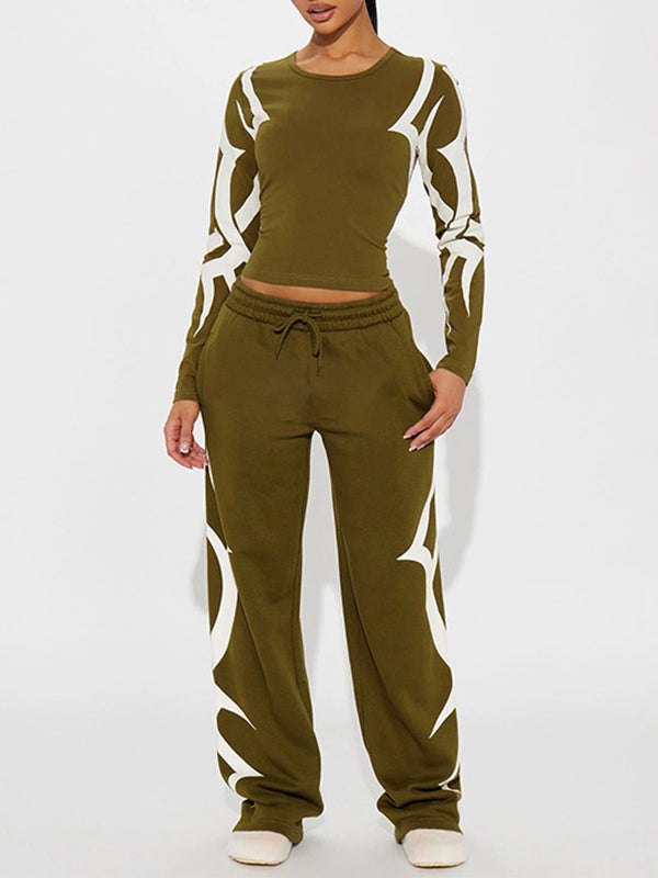 Printed Top & Pants Set