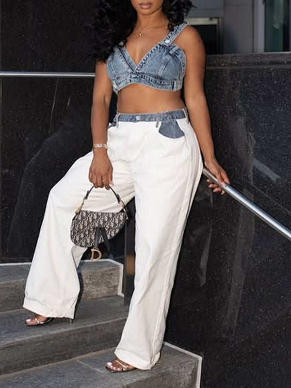 Two-Tone Combo Jeans