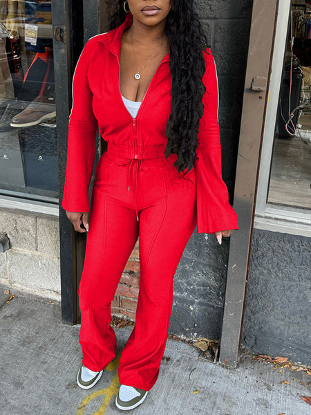 Side-Stripe Jacket & Pants Set