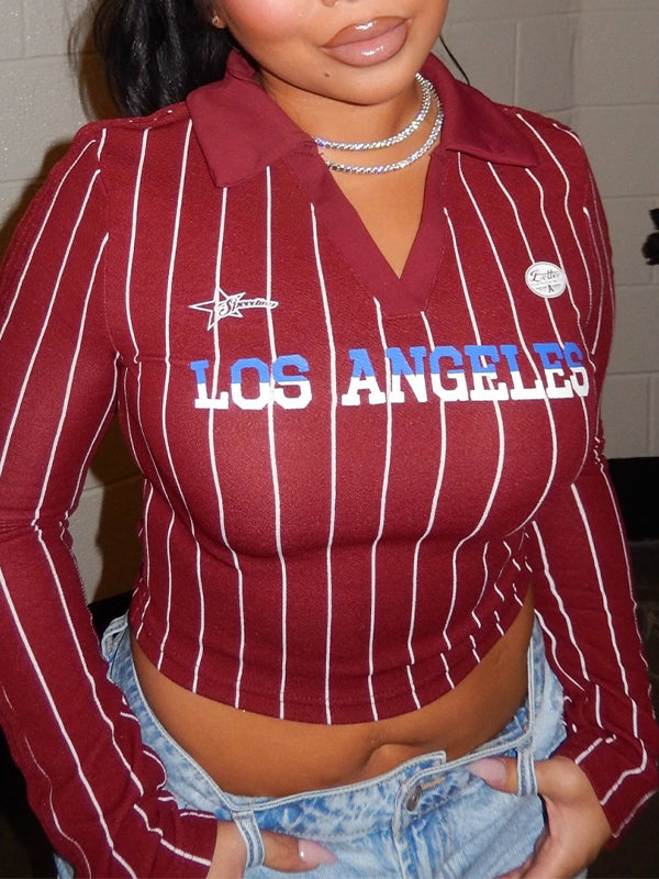 Logo Stripe Polo Top