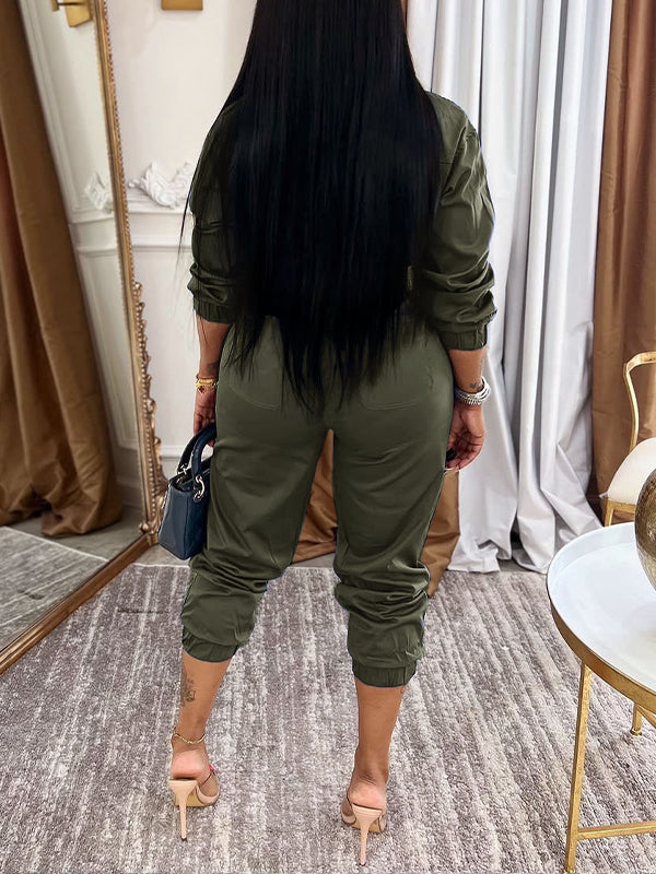 Morchique Zip-Front Cargo Jumpsuit