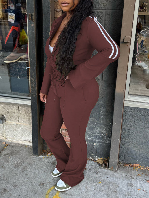 Side-Stripe Jacket & Pants Set