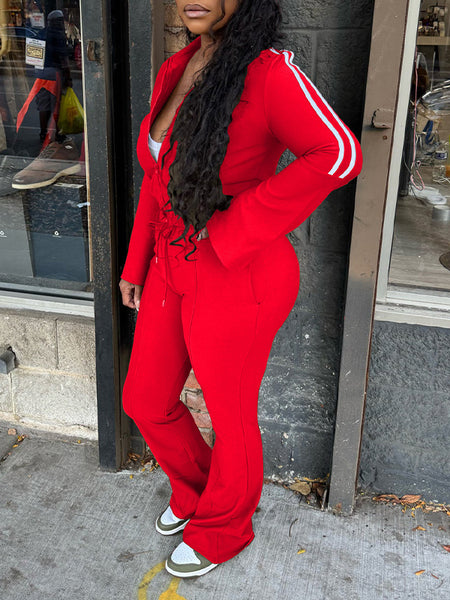 Side-Stripe Jacket & Pants Set