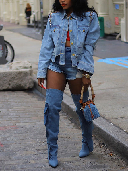 Asymmetric Denim Jacket