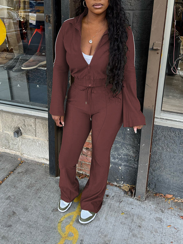 Side-Stripe Jacket & Pants Set