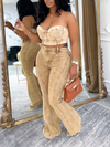Denim Bandeau Top & Pants Set