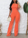 Solid Fringed Jumpsuit