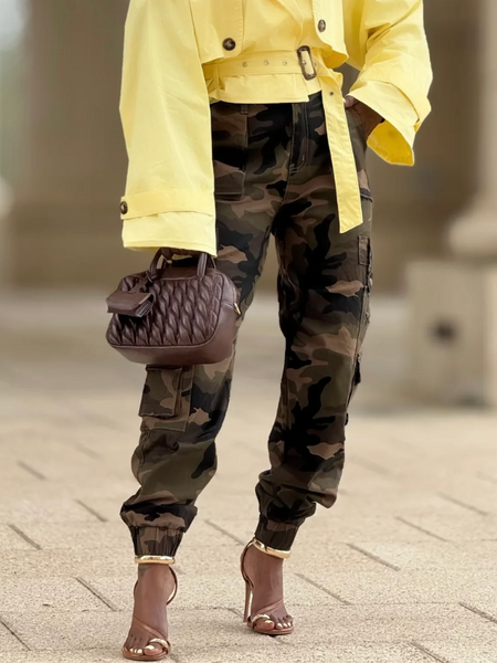 Camo Cargo Jogger Pants