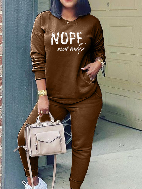 NOPE Sweatshirt & Jogger Pants Set