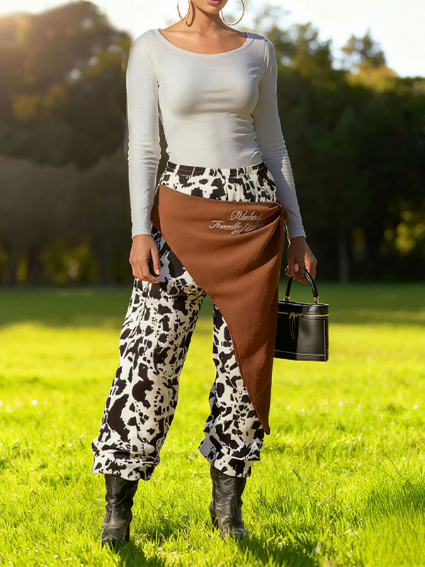Cow Print Pants