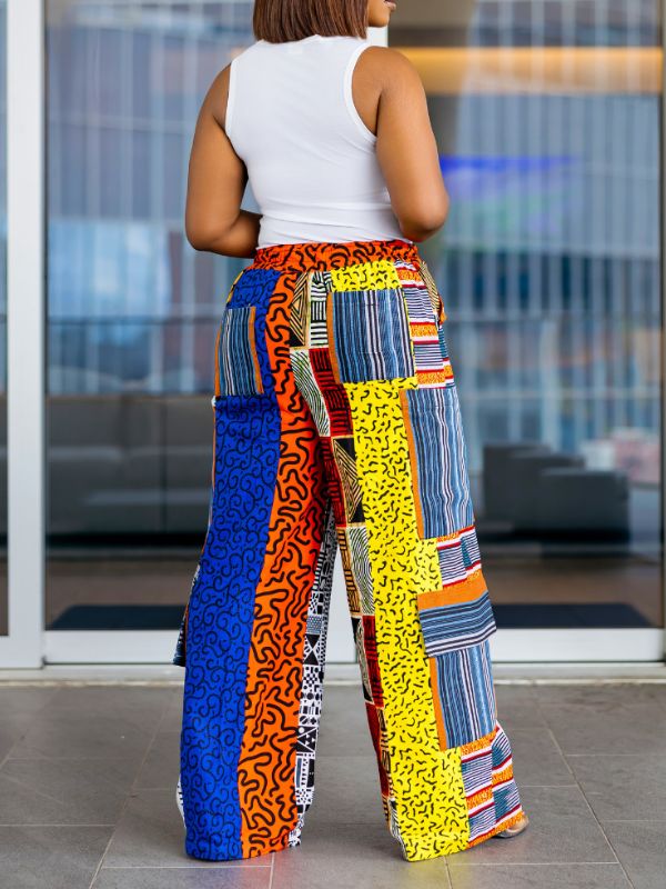 Printed Wide-Leg Pants