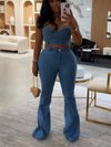 Denim Bandeau Top & Pants Set