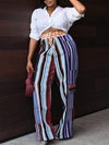 Morchique Printed Combo Wide-Leg Pants