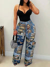 Printed Cargo Pants