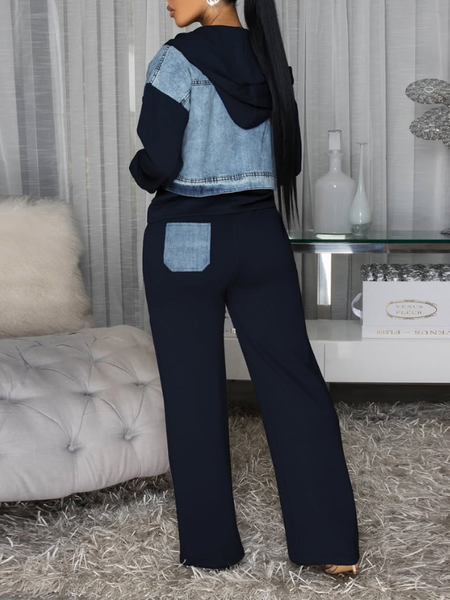 Denim Combo Jacket & Pants Set