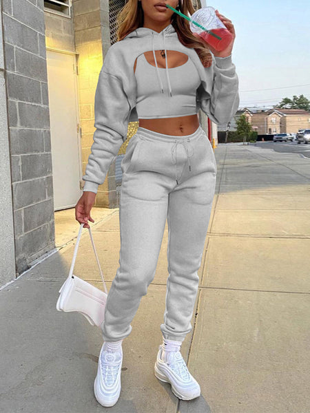 Morchique Hooded Three-Piece Set