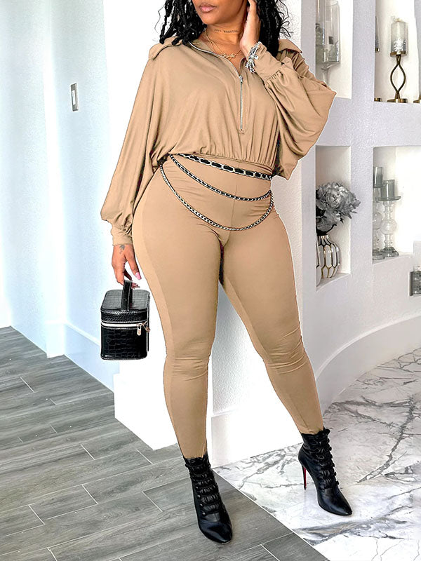 Morchique Solid Zip-Front Jumpsuit
