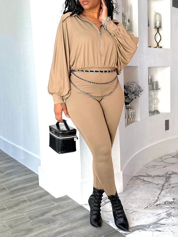 Morchique Solid Zip-Front Jumpsuit