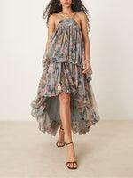 Printed High-Low Cami Dress