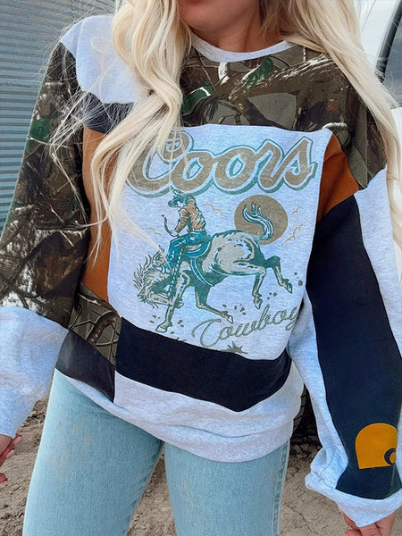 Printed Combo Sweatshirt