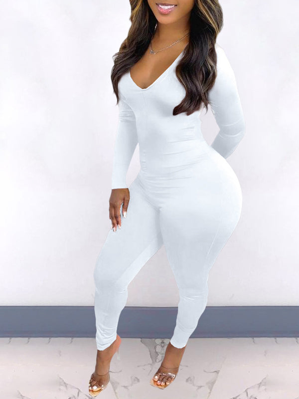 Morchique V-Neck Drawstring Jumpsuit