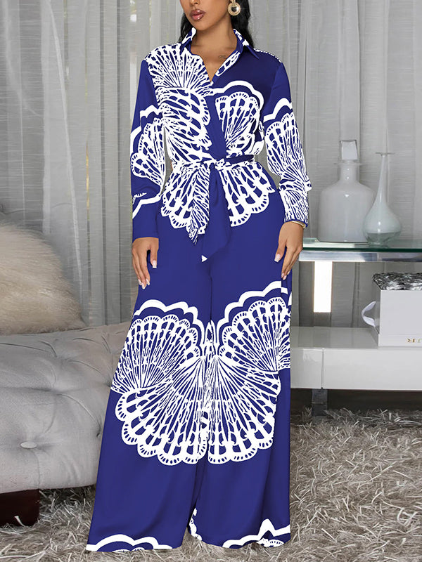 Printed Tied Jumpsuit