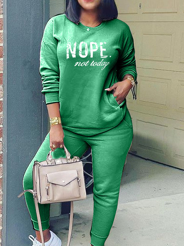 NOPE Sweatshirt & Jogger Pants Set