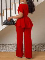 Solid Tied Top & Pants Set