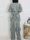 Denim Jacket & Cargo Jeans Set --Clearance