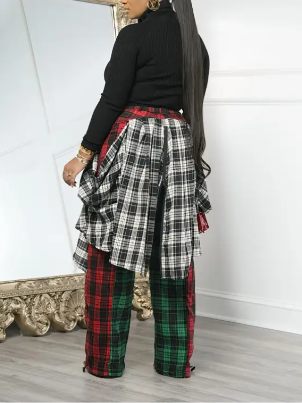 Layers Plaid Pants