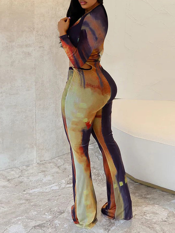 Cow-Neck Cutout Jumpsuit